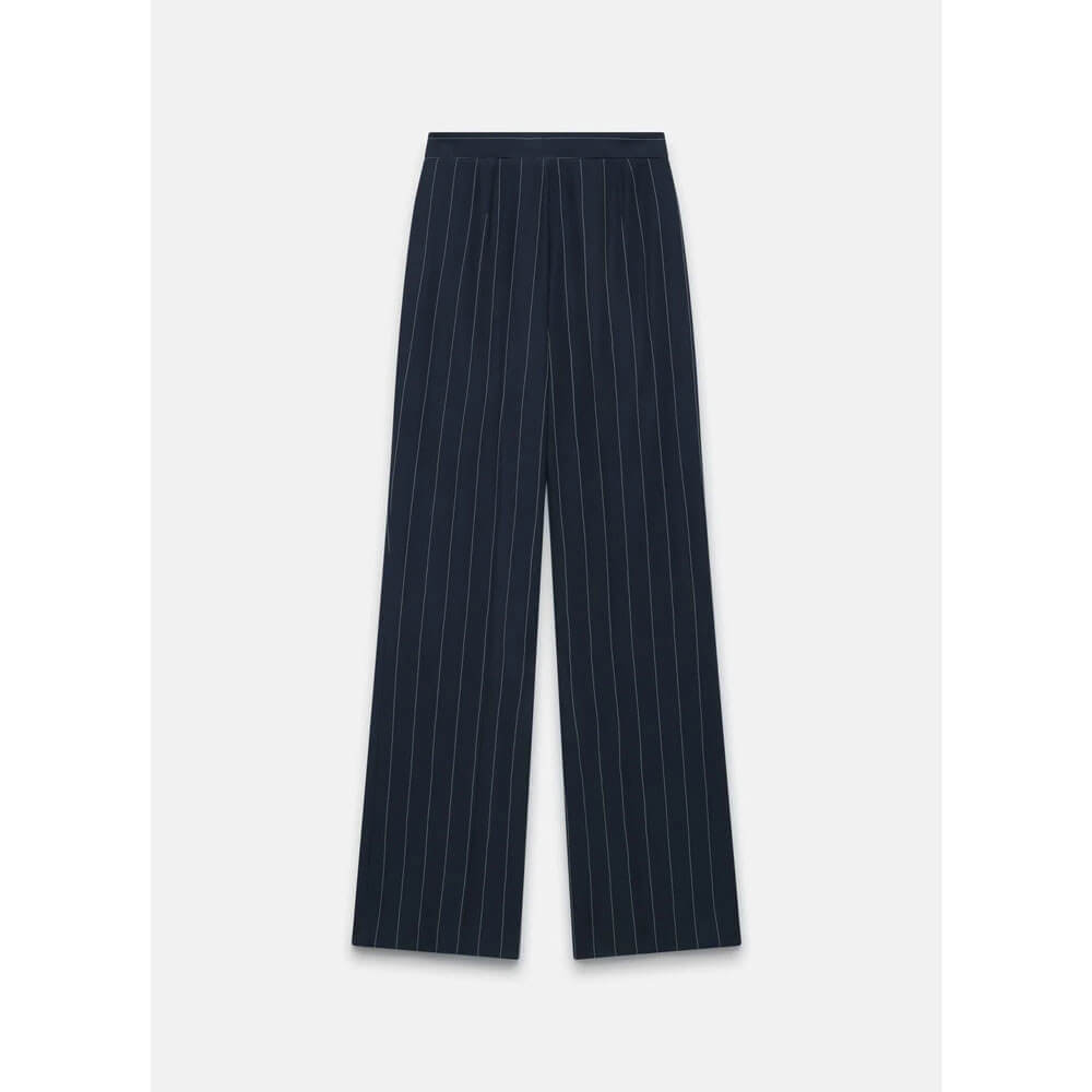 Mint Velvet Navy Pinstripe Wide Trousers | Jarrolds, Norwich